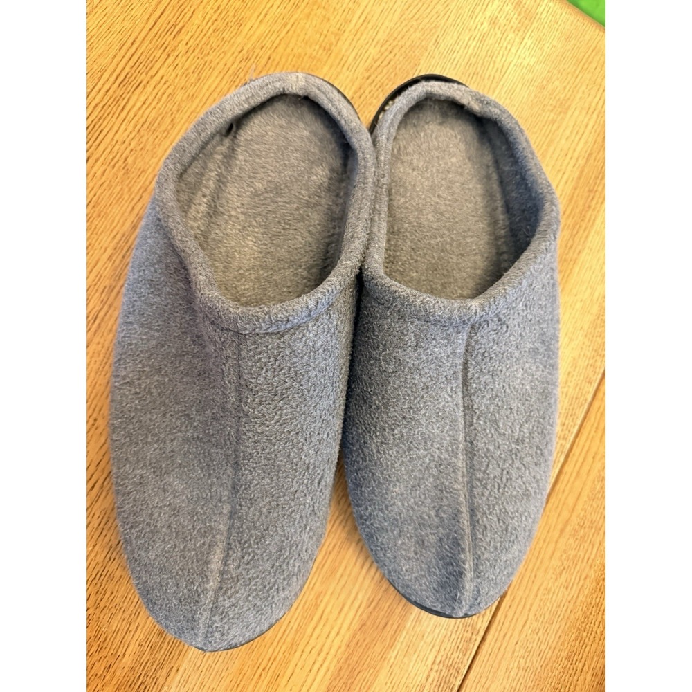 Men's Kingsize Fleece Slippers Size 16W Gray Comfy Cozy Warm Big & Tall Wide